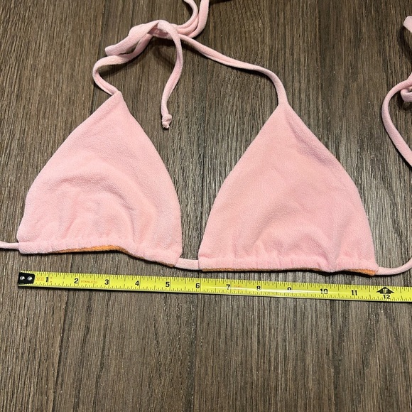 Daily Drills Pink and Orange Reversible Women's Bikini.  Size M - Picture 5 of 6